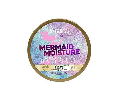 0052800675377 - OGX KANDEE JOHNSON COLLECTION MERMAID MOISTURE DEEP CONDITIONING HAIR MASK FOR COLOR-TREATED HAIR, SULFATE-FREE SURFACTANTS MOISTURIZING TREATMENT FOR DRY DAMAGED HAIR, 6 OZ, FLORAL