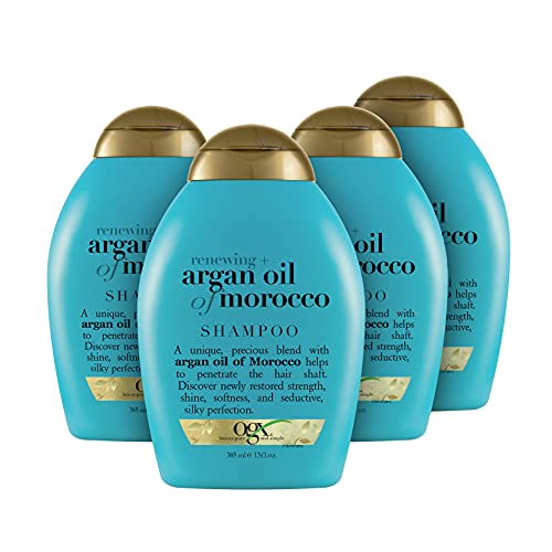 0052800678941 - OGX RENEWING AND ARGAN OIL OF MOROCCO HYDRATING HAIR SHAMPOO, COLD-PRESSED ARGAN OIL TO HELP MOISTURIZE, SOFTEN & STRENGTHEN HAIR, PARABEN-FREE WITH SULFATE-FREE SURFACTANTS, 13 OZ (PACK OF 4)