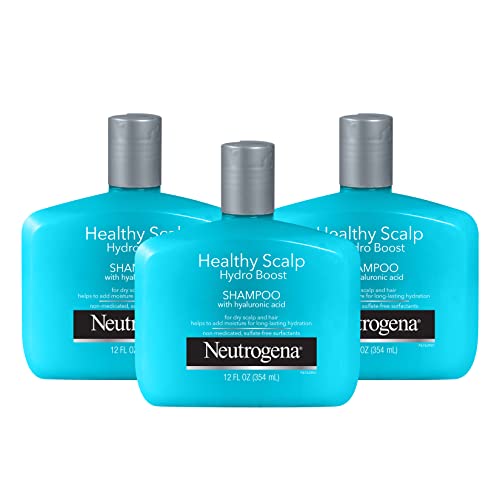 0052800680203 - NEUTROGENA MOISTURIZING HEALTHY SCALP HYDRO BOOST SHAMPOO FOR DRY HAIR AND SCALP, WITH HYDRATING HYALURONIC ACID, PH-BALANCED, PARABEN & PHTHALATE-FREE, COLOR-SAFE, 12 FL OZ (PACK OF 3)