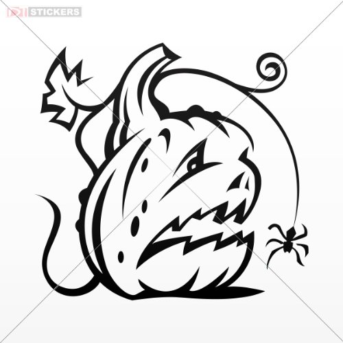 5280853304028 - DECAL STICKER HALLOWEEN DESIGN CAR WINDOW WALL ART DECOR DOORS HELMET TRUCK MOTORCYCLE NOTE BOOK MOBILE PLAY ROOM SIZE: 4 X 3.8 INCHES BLACK