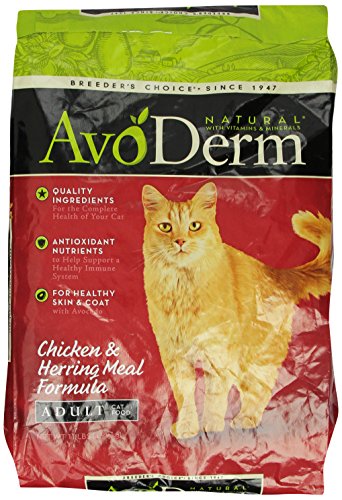0052907623899 - AVODERM NATURAL CHICKEN AND HERRING MEAL CORN FREE FORMULA CAT FOOD, 11-POUND