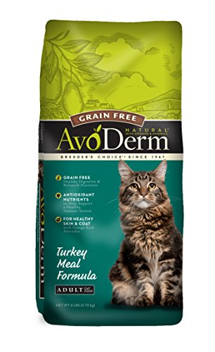 0052907624124 - AVODERM NATURAL GRAIN FREE TURKEY MEAL ADULT CAT FOOD, 6 LBS. ()