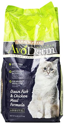 0052907624148 - AVODERM NATURAL GRAIN FREE CAT FOOD, 6-POUND, OCEAN FISH AND CHICKEN MEAL