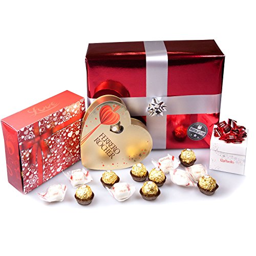 5302539063156 - FERRERO VALENTINE'S LOVE GIFT BOX - ROCHER HEART, RAFFAELLO GIFT BOX - BY MORETON GIFTS