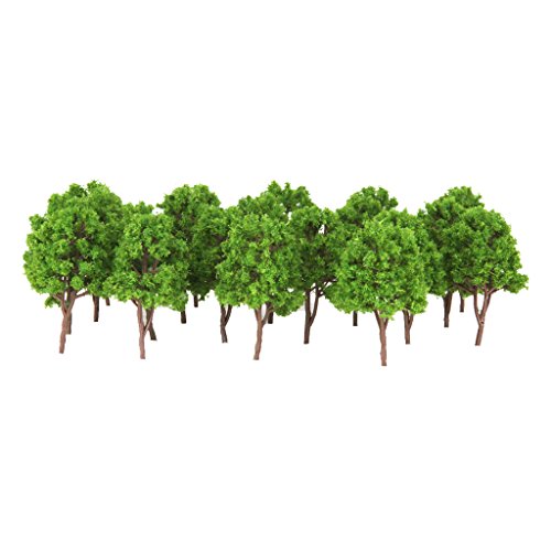 0053119726330 - 20PCS PLASTIC MODEL TREES PARK WARGAME SCENERY 1:150 N GAUGE TRAIN LAYOUTS