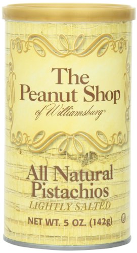 0053136821117 - THE PEANUT SHOP OF WILLIAMSBURG ALL NATURAL PISTACHIOS, 5-OUNCE TIN