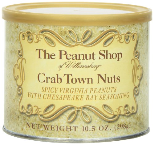 0053136898966 - THE PEANUT SHOP OF WILLIAMSBURG CRAB TOWN NUTS, 10.5-OUNCE TIN