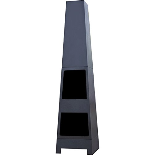 5316233911903 - STEEL CHIMENEA, COMBINING STYLE AND CONVENIENCE, THIS OUTDOOR GEM BOASTS A SIMPLE, STRIKING DESIGN THAT IS RUST-RESISTANT.