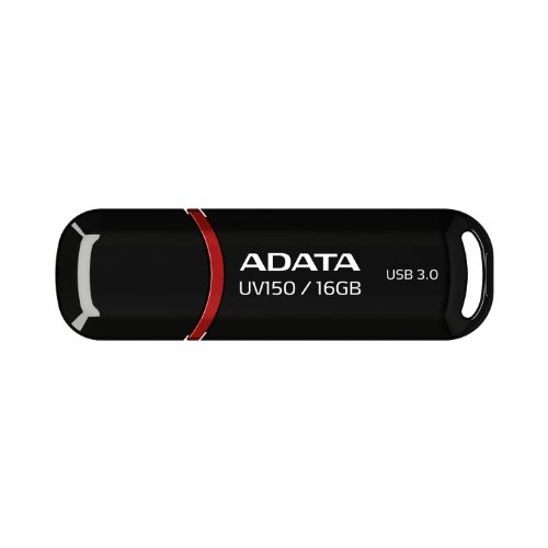 0531830438638 - ADATA UV150 16GB USB 3.0 SNAP-ON CAP FLASH DRIVE, BLACK (AUV150-16G-RBK)
