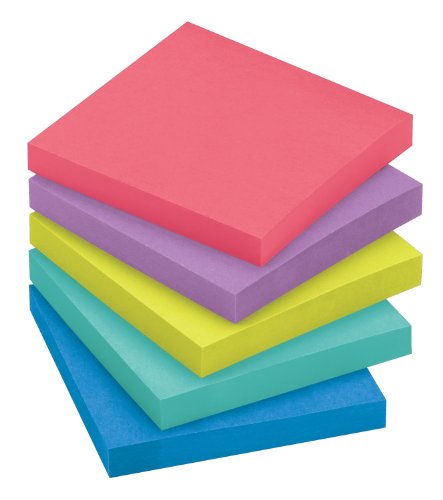 0053200020415 - POST-IT SUPER STICKY NOTES, 3 X 3-INCHES, JEWEL POP COLLECTION, 10-PADS/PACK