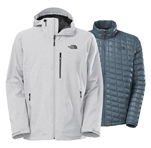 0053329269900 - THE NORTH FACE MENS THERMOBALL TRICLIMATE JACKET, HIGH RISE GREY HEATHER (SMALL)