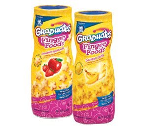 5334998020715 - GERBER FINGER FOODS PUFFS, 3 STRAWBERRY AND APPLE PUFFS AND 3 BANANA PUFFS(6 PER PACK)