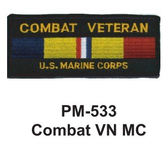 0533533221142 - 3'' EMBROIDERED MILLITARY PATCH COMBAT VN MC