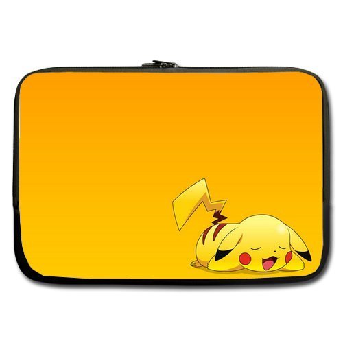 0534610506220 - JAPANESE ANIME POKEMON CUTE PIKACHU 15 INCH LAPTOP SLEEVE CUSTOM DURABLE CASE CARRYING BAG FOR APPLE MACBOOK PRO, AIR, DELL INSPIRON, VOSTRO, SAMSUNG, ASUS UL30, TOSHIBA NOTEBOOK LAPTOP SLEEVE FITS ALL 15 INCH NOTEBOOK LAPTOP(ONE SIDE)