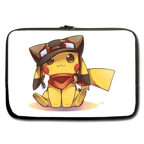 0534610506237 - JAPANESE ANIME POKEMON CUTE PIKACHU 15 INCH LAPTOP SLEEVE CUSTOM DURABLE CASE CARRYING BAG FOR APPLE MACBOOK PRO, AIR, DELL INSPIRON, VOSTRO, SAMSUNG, ASUS UL30, TOSHIBA NOTEBOOK LAPTOP SLEEVE FITS ALL 15 INCH NOTEBOOK LAPTOP(ONE SIDE)