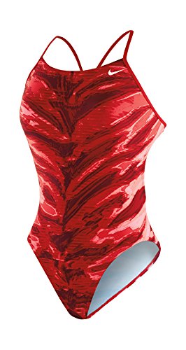 0053474499313 - NIKE ELECTRIC ANOMALY CUT OUT TANK SWIMSUIT (26, RED)