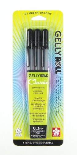 0053482373810 - GELLY ROLL® FINE-POINT GEL-INK PENS, 3-PACK, BLACK