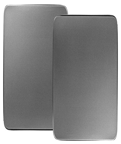 5352383776450 - NEW SET OF 2 STAINLESS STEEL RECTANGULAR STOVE BURNER COVERS DECOR HAND WASH