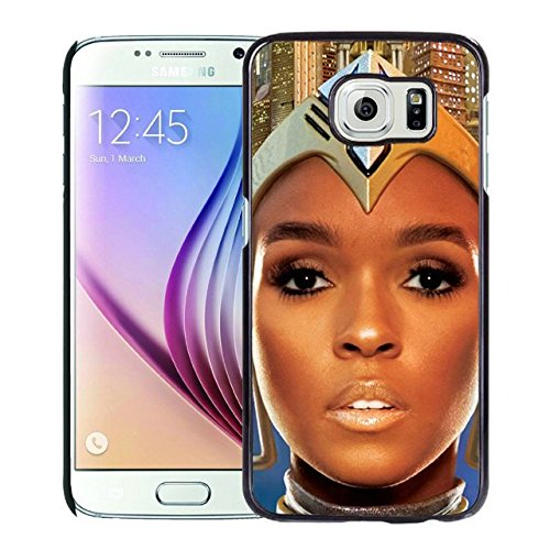 5358037784215 - JANELLE MONAE GIRL LIPS TEETH LOOK BLACK SHELL CASE FOR SAMSUNG GALAXY S6,LUXURY COVER