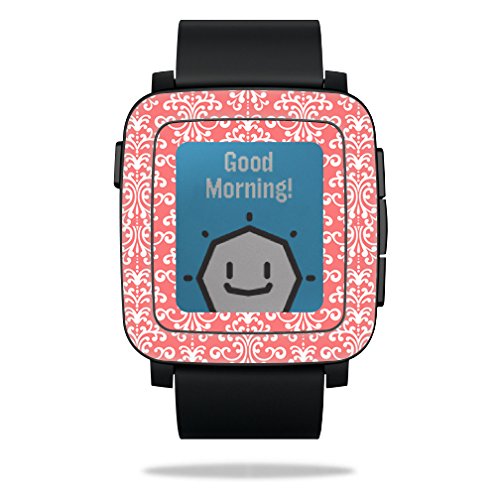 0053722054998 - MIGHTYSKINS PROTECTIVE VINYL SKIN DECAL FOR PEBBLE TIME SMART WATCH COVER WRAP STICKER SKINS CORAL DAMASK