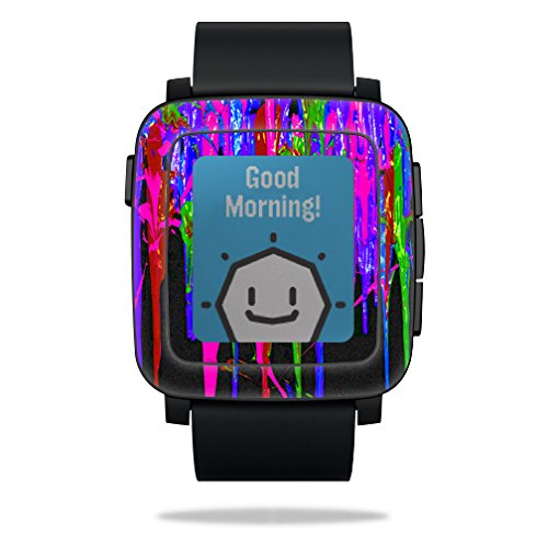 0053722055131 - MIGHTYSKINS PROTECTIVE VINYL SKIN DECAL FOR PEBBLE TIME SMART WATCH COVER WRAP STICKER SKINS DRIPS