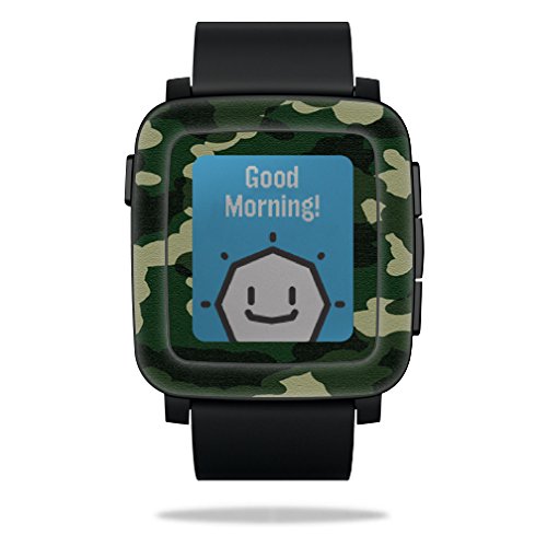 0053722055568 - MIGHTYSKINS PROTECTIVE VINYL SKIN DECAL FOR PEBBLE TIME SMART WATCH COVER WRAP STICKER SKINS GREEN CAMO