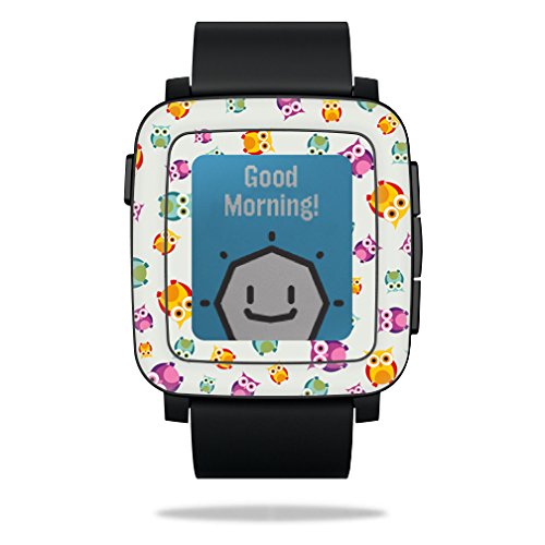 0053722056015 - MIGHTYSKINS PROTECTIVE VINYL SKIN DECAL FOR PEBBLE TIME SMART WATCH WRAP COVER STICKER SKINS OWLS