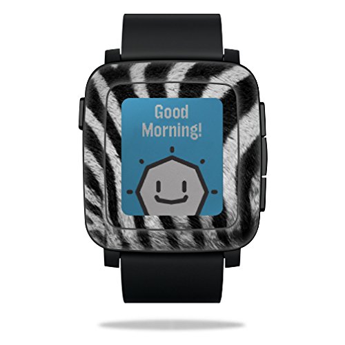 0053722057197 - SKIN DECAL WRAP FOR PEBBLE TIME SMART WATCH COVER STICKER ZEBRA