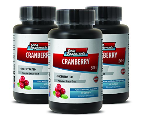 0053722761889 - CRANBERRY PILLS FOR UTI - CRANBERRY CONCENTRATED EXTRACT 50 : 1 CONCENTRATE EQUIVALENT TO 12.600MG - CRANBERRY ANTIOXIDANT SUPPLEMENT FOR HEALTHY BALDER (3 BOTTLES)