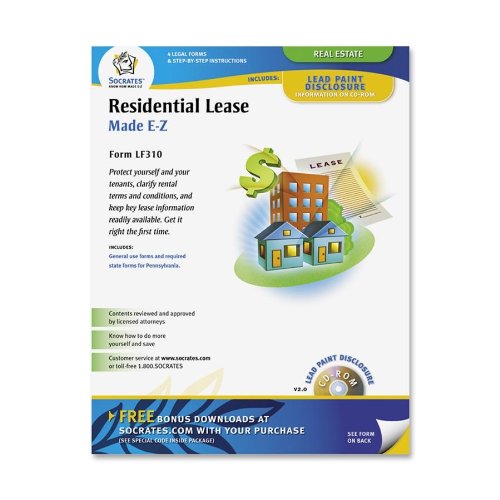 0053926601325 - ADAMS RESIDENTIAL LEASE FORMS AND INSTRUCTIONS, 8.5 X 11 INCH, WHITE (LF310)