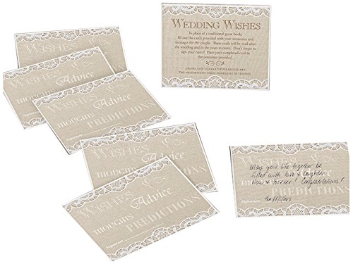 5399903193113 - LILLIAN ROSE COUNTRY LACE GUEST CARDS, 5.5 BY 4.25-INCH, SET OF 48