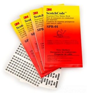 0054007499527 - 3M(TM) SCOTCHCODE(TM) PRE-PRINTED WIRE MARKER BOOK SPB-02, 5 PER CASE YOU ARE PURCHASING THE MIN ORDER QUANTITY WHICH IS 5 EACH