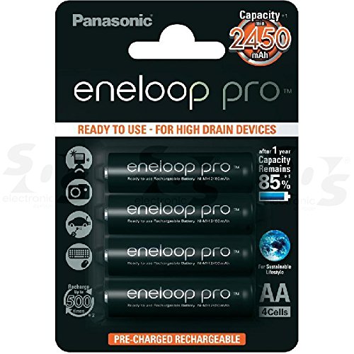 5410853052579 - PANASONIC BK-3HCCE4BE ENELOOP PRO AA HIGH CAPACITY NI-MH PRE-CHARGED RECHARGEABLE BATTERIES (PACK OF 4)