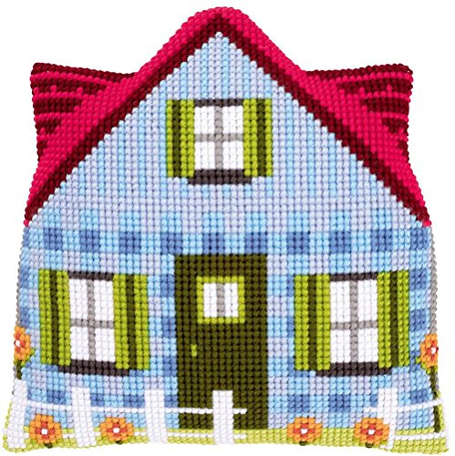 5413480379255 - VERVACO BLUE HOUSE SHAPED CUSHION COVER KIT