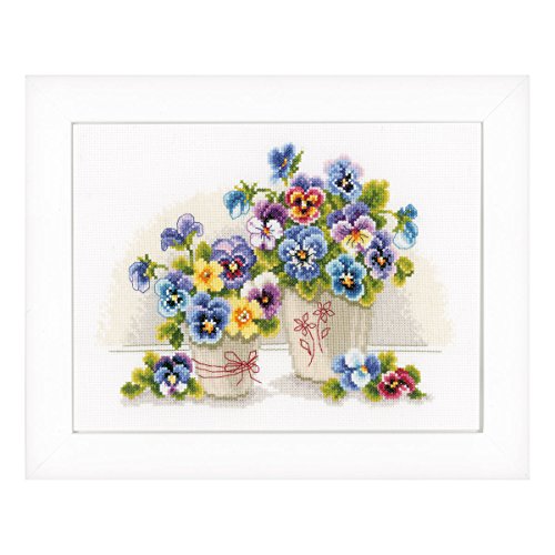 5413480405251 - VERVACO PRETTY PANSIES COUNTED CROSS-STITCH KIT