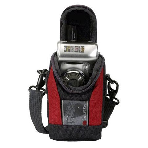 5413812801515 - DELSEY GOPIX 15 POINT AND SHOOT CAMERA BAG (BLACK/RED)