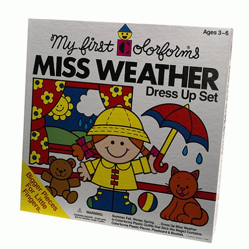 5415554889318 - MY FIRST COLORFORMS - LITTLE MISS WEATHER DRESS UP SET - UNIVERSITY GAMES