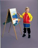5415554889837 - SCHOOL SMART FULL PROTECTION VINYL ART SMOCK - 25 X 21 INCHES - MULTIPLE COLORS