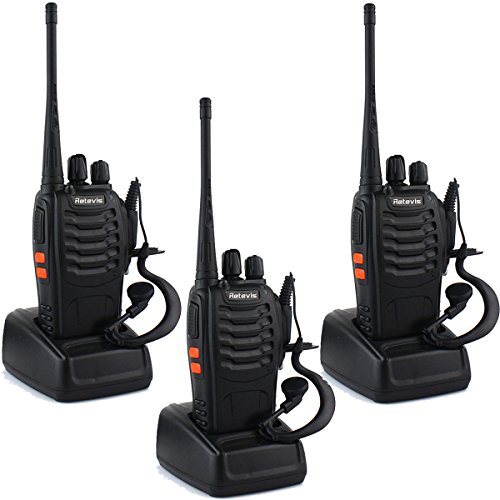 5415943852930 - RETEVIS H-777 WALKIE TALKIES UHF 400-470MHZ 3W 16CH CTCSS/DCS WITH ORIGINAL EARPIECE (3 PACK)