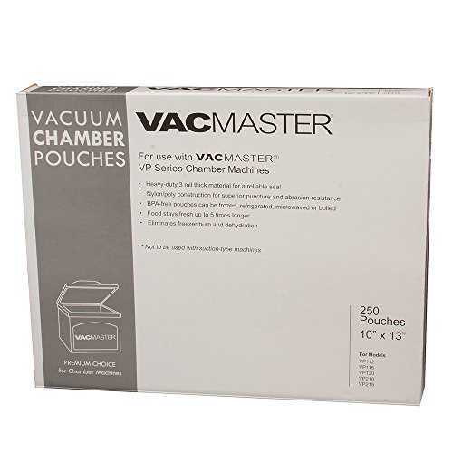 0054202917253 - VACMASTER 40725 3-MIL VACUUM CHAMBER POUCHES, 10-INCH BY 13-INCH, 250 PER BOX