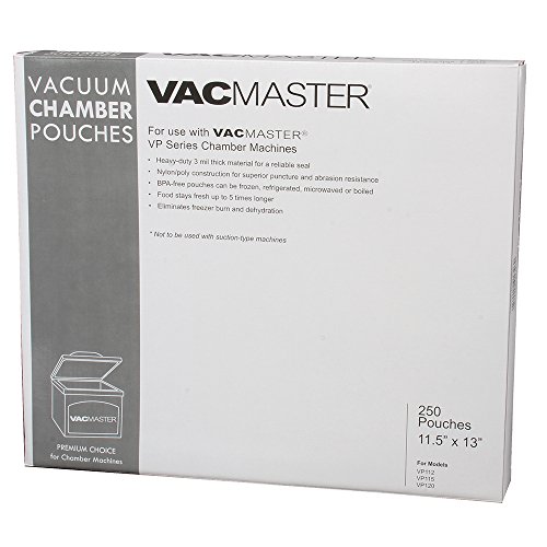 0054202917260 - VACMASTER 40726 3-MIL VACUUM CHAMBER POUCHES, 11.5 BY 13, CLEAR