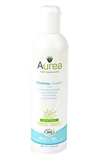 5425001842131 - AUREA ALOE VERA SHAMPOO - MOISTURIZES AND SOOTHES HAIR FIBRES - RESTORES VOLUME TO YOUR HAIR - ACCELERATES HAIR GROWTH - RESPECTS THE NATURAL PH - SUITABLE FOR ALL HAIR TYPES - 8.4 OZ