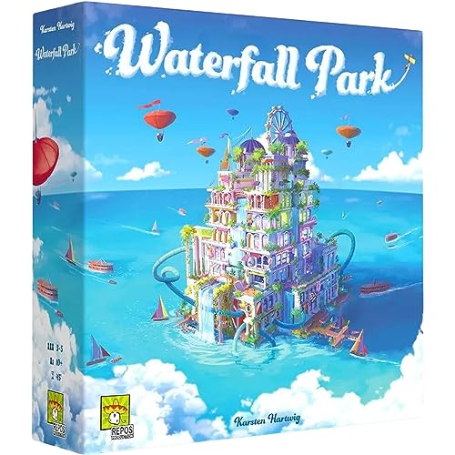 5425016926888 - WATERFALL PARK BOARD GAME - BUILD THE ULTIMATE AMUSEMENT PARK! STRATEGY GAME, FUN FAMILY GAME FOR KIDS AND ADULTS, AGES 10+, 3-5 PLAYERS, 45 MINUTE PLAYTIME, MADE BY REPOS PRODUCTION