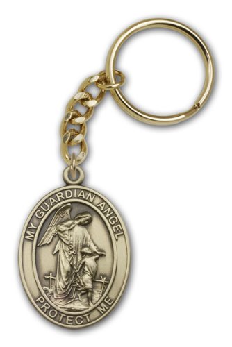 5425618963953 - ANTIQUE GOLD TONE GUARDIAN ANGEL KEYCHAIN