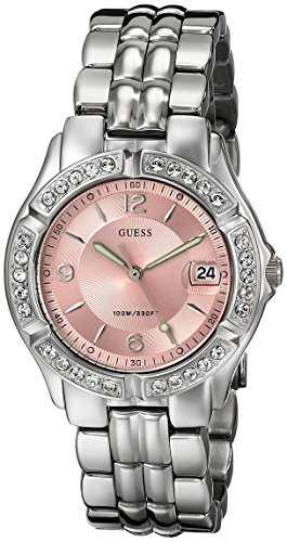 5431051224643 - GUESS WOMEN'S G75791M DAZZLING SPORTY MID-SIZE SILVER-TONE WATCH
