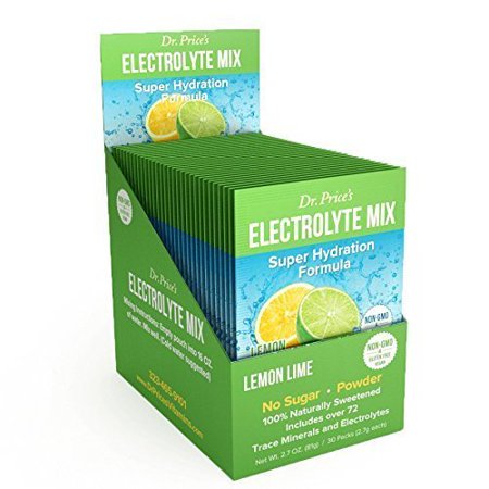 0543360032408 - ELECTROLYTE MIX: SUPER HYDRATION FORMULA + TRACE MINERALS | LEMON-LIME FLAVOR (30 POWDER PACKETS) DRINK MIX | DR. PRICE'S VITAMINS