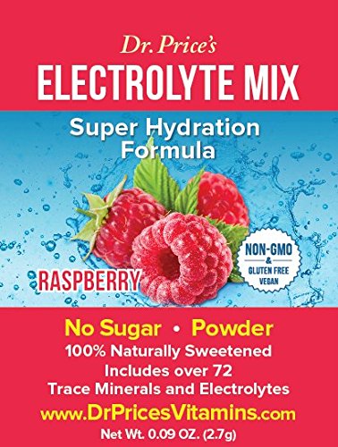 5433600564040 - ELECTROLYTE MIX: SUPER HYDRATION FORMULA + TRACE MINERALS | RASPBERRY FLAVOR (30 POWDER PACKETS) DRINK MIX | DR. PRICE'S VITAMINS