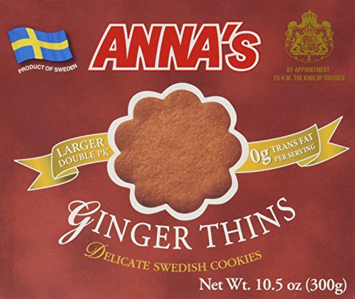 0054358032251 - ANNA'S DELICATE SWEDISH COOKIES, 10.5 OZ (GINGER THINS)