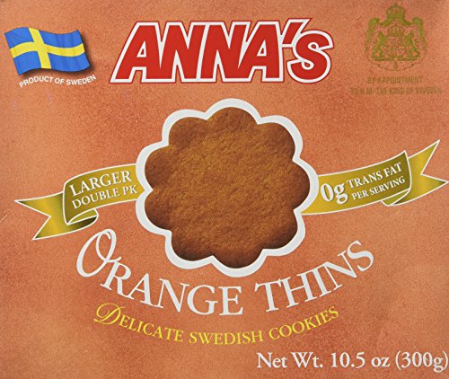 0054358038253 - ANNA'S DELICATE SWEDISH COOKIES, 10.5 OZ (ORANGE THINS)