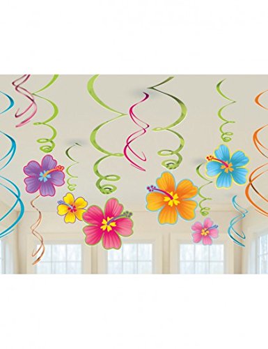 5437543777888 - LUAU SWIRL HANGING DECORATIONS VALUE PACK (EACH), MODEL: